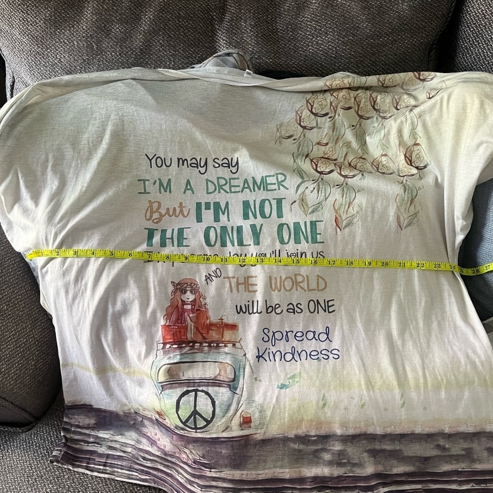 Graphic Tee with Inspirational Kindness Quote - Picture 4 of 4